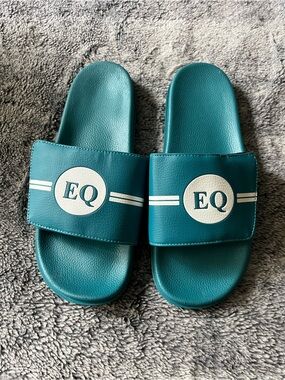 EQ Teal Slide Sandals